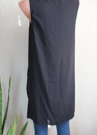 Черная удлиненная майка bershka 38 м размер3 фото