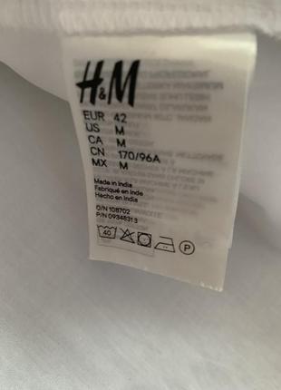 H&m бавовняна сорочка з пишними рукавами та рюшами на комірі8 фото