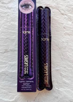 Туш для вій tarte lights camera lashes 4-in-1 mascara black 7мл