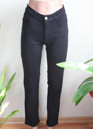Чорні прямі джинси zara 38 розмір 28 mex висока посадка