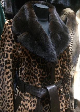 Пальто натуральный мех пони+норка2 фото