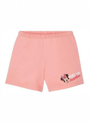 Піжамні шорти бавовняні трикотажні для дівчинки disney minnie mouse 349309 110-116 см (4-6 years) кораловий