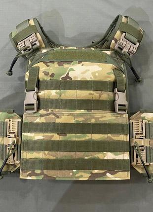 Плитоноска multicam із системою швидкого скидання штурмова бронежилет плитоноска тактична мультикам армійська