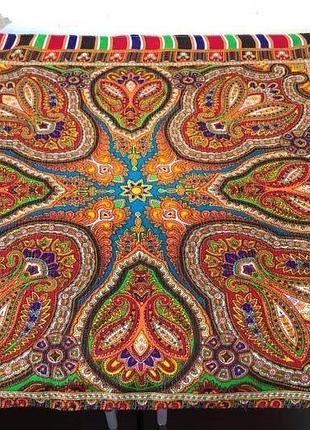Японська яскрава вінтажна хустка 72х62 см хустка українська хустка