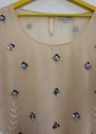 Блуза расшитая бисером и паетками3 фото