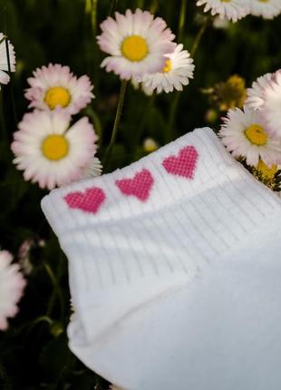 Средние носки с сердечками3 фото
