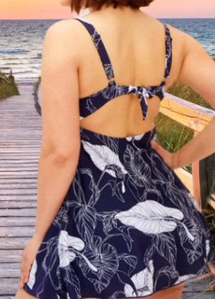 Купальник - платье танкини с шортами батал 4 цвета 23918шд8 фото