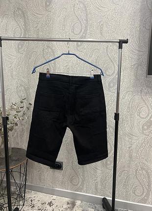 Чорні джинсові шорти2 фото
