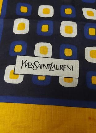 Ysl хустка бавовна yves saint laurent вінтаж