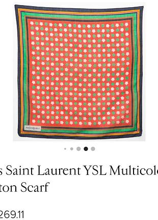 Ysl платок хлопок yves saint laurent винтаж