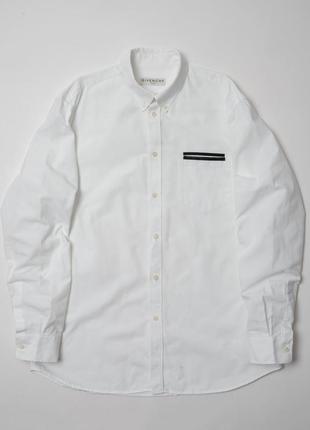 Givenchy paris tape pocket oxford shirt white чоловіча сорочка