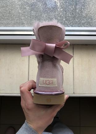 🌹ugg mini bailey bow ii dusk🌹женские зимние замшевые угги, сапоги/уги зима.10 фото