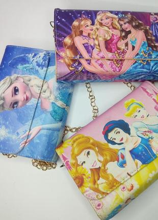 Оригінальна дитяча клатч-сумка disney принцеси для маленьких модниць