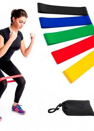 Набор резинки для фитнеса fitness, резиновый ленточный эспандер для тренировок, резиновые петли (5 шт./уп.)