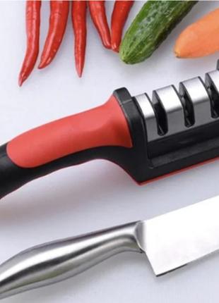 Стругачка ручна кухонна на три прилади work sharp kitchen pull through sharpener br000126