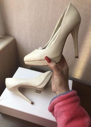 Туфли elena chezelle бежевые, нюдовые, шампань, ivory свадебные