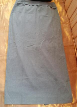 Стильна спідниця максі з розрізом хакі bella passini s/m