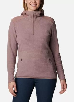 Женский худи columbia sportswear cottage creek half zip толстовка с капюшоном