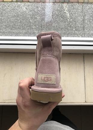 🤩ugg classic short dus🤩зимние женские розовые кожаные угги/сапоги/уги7 фото