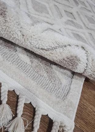 Килим круглий 1.6х1.6м kendi 0525 бежевий