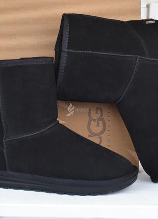 Угги мужские замшевые зимние сапоги ugg australia черные7 фото