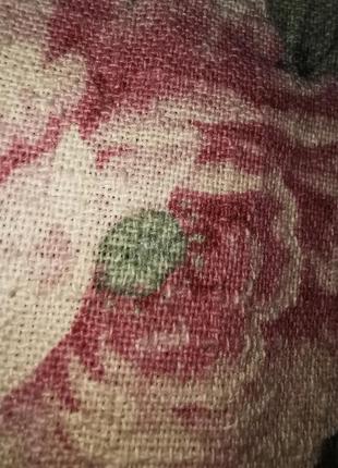 Винтажная жилетка с карманами в принт цветы пионы жилет безрукавка в этно бохо стиле orvis4 фото