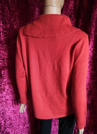 Шерстяной свитер с асиметричным воротником мелкая косичка rabe4 фото