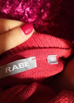 Шерстяной свитер с асиметричным воротником мелкая косичка rabe7 фото