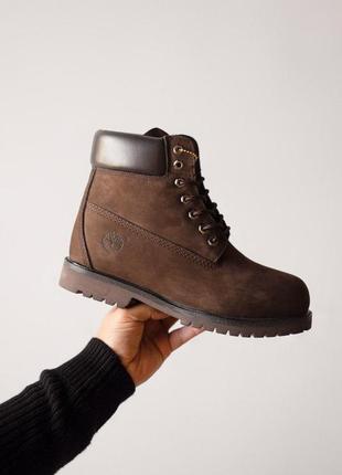 Шикарні жіночі зимові черевики/ чоботи timberland brown 😍 (з хутром)