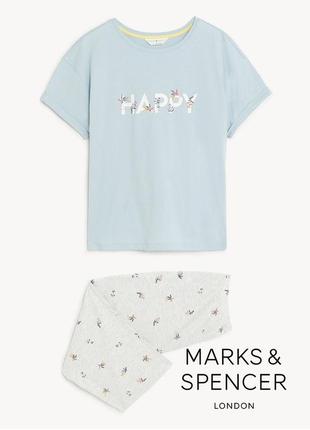 Піжамний комплект піжама marks&spencer бавовна р.m