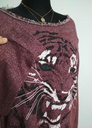 Фирменный котоновый свитшот с принтом тигра в стиле супер качество!!! only4 фото