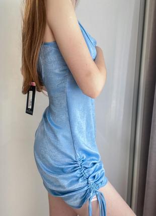 Легкое, нежно-голубое платье с завязками plt💗3 фото