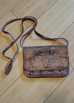 Кожаная сумка ручная работа
