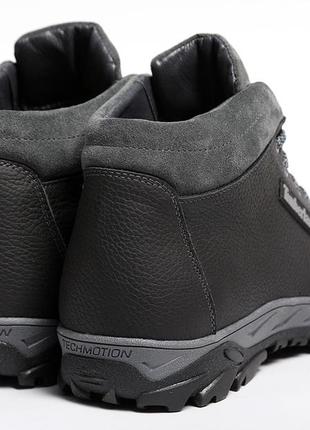 Кросівки шкіряні зимові timberland black-grey5 фото