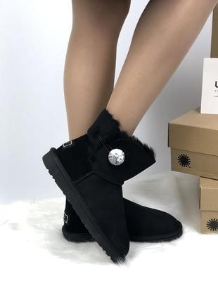 Женские зимние угги ugg black.