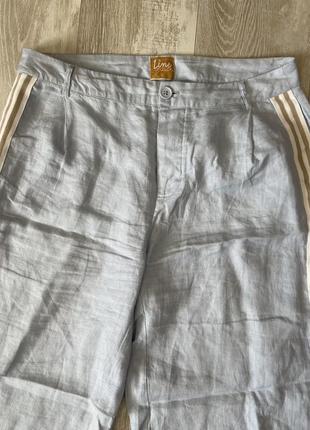 Лляні штани штани з лампасами бренда line of oslo4 фото