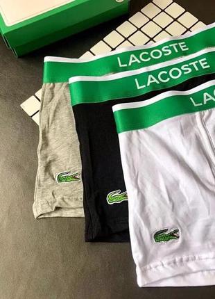 Чоловічі боксери lacoste труси , плавки у подарунковому наборі.