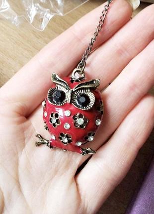 🏵модна підвіска кулонна ланцюга сова, нова! арт. 448