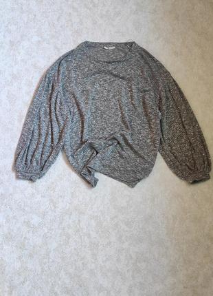 Свитер светр джемпер с объемными рукавами бусины m/l(10)1 фото