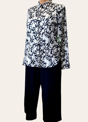 H&m сатиновая рубашка в цветочный принт4 фото