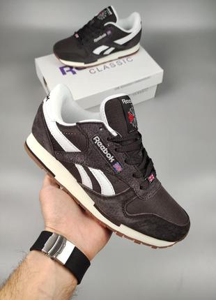 Кроссовки reebok classic brown1 фото