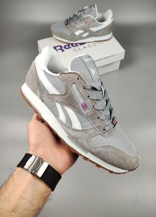 Кроссовки reebok classic gray&amp;white