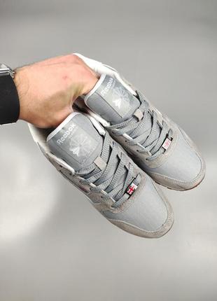 Кроссовки reebok classic gray&amp;white 5