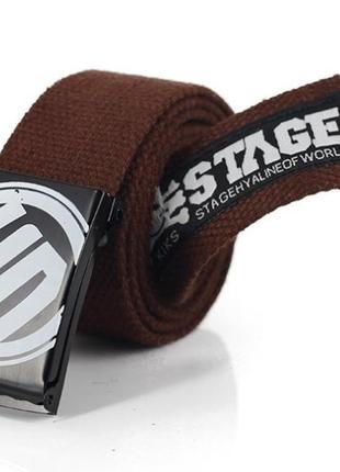Ремінь на пояс skull stage un kiks коричневий 110см