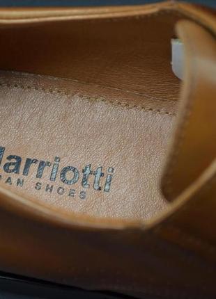 Мужские кожаные туфли броги рыжие marriotti 2105 фото