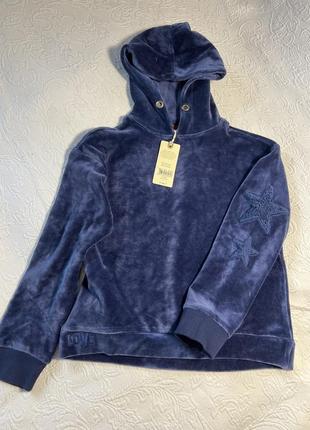 Велюровая кофта худи