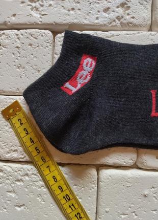 Спортивные укороченные носки серого цвета унисекс lee6 фото