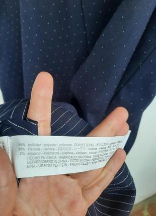 Чудова темно синя в білий горох плаття сарафан міні сукня трапеція zara3 фото