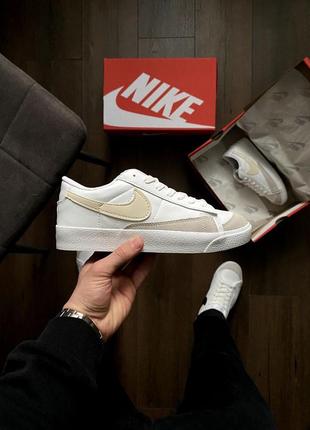 Кроссовки nike blazer low white&amp;beige2 фото