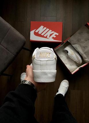 Кроссовки nike blazer low white&amp;beige5 фото